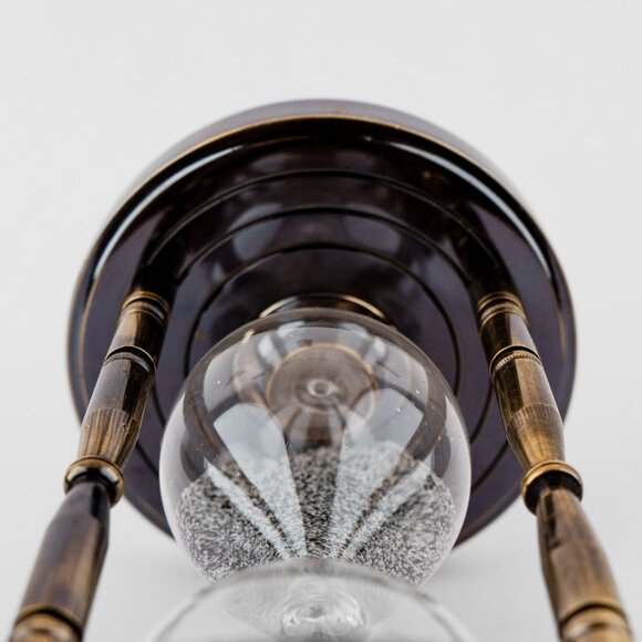 Brass Sand Timer with Working Double-Sided Compass 7" Antique - Picture 13 of 13